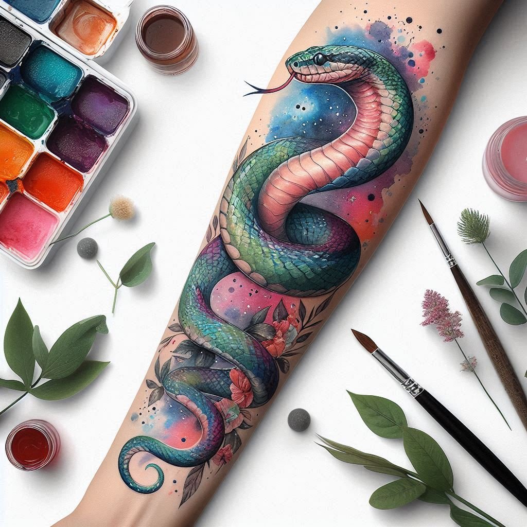 15 Snake Tattoos for Women to Represent Power and Strength 14 15 Snake Tattoos for Women to Represent Power and Strength