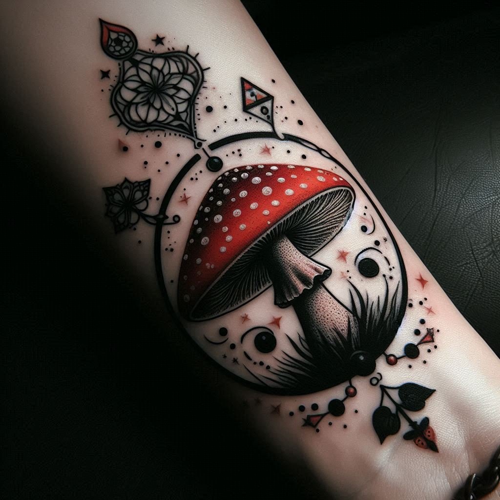 15 Mushroom Tattoo Ideas to Represent Growth and Transformation 5 15 Mushroom Tattoo Ideas to Represent Growth and Transformation