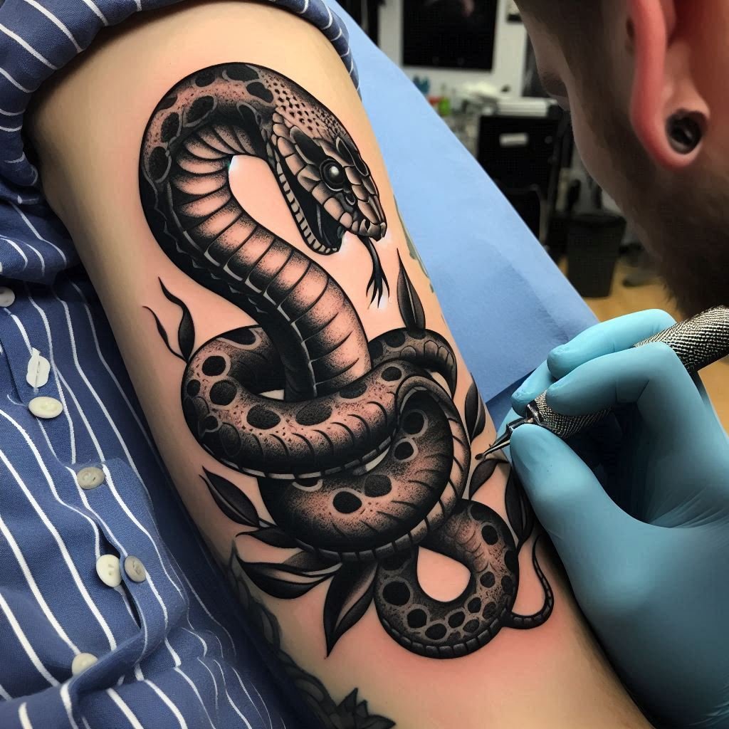 15 Snake Tattoos for Women to Represent Power and Strength 7 15 Snake Tattoos for Women to Represent Power and Strength