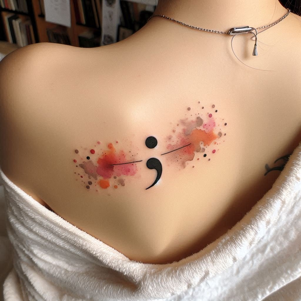 15 Semicolon Tattoo Ideas to Raise Awareness and Hope 15 15 Semicolon Tattoo Ideas to Raise Awareness and Hope