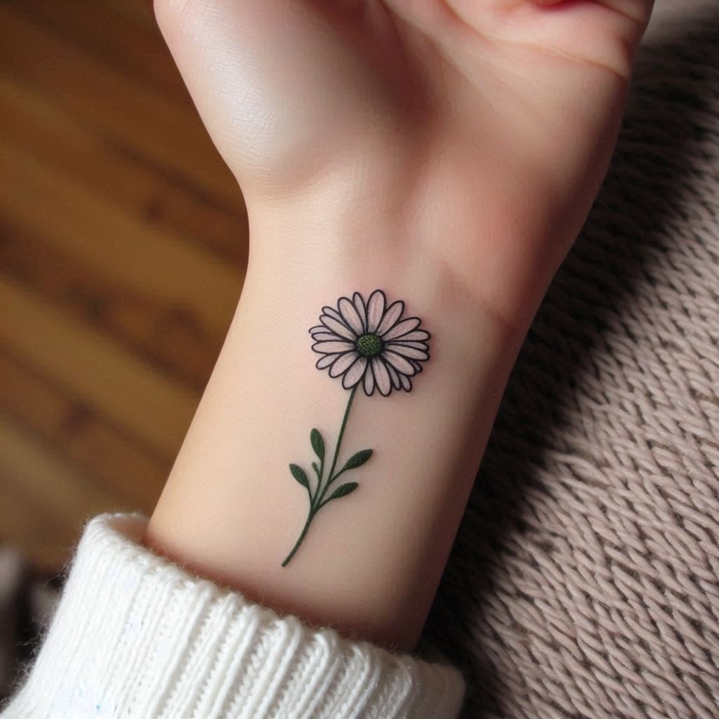 15 Daisy Tattoo Ideas to Represent Innocence and Purity