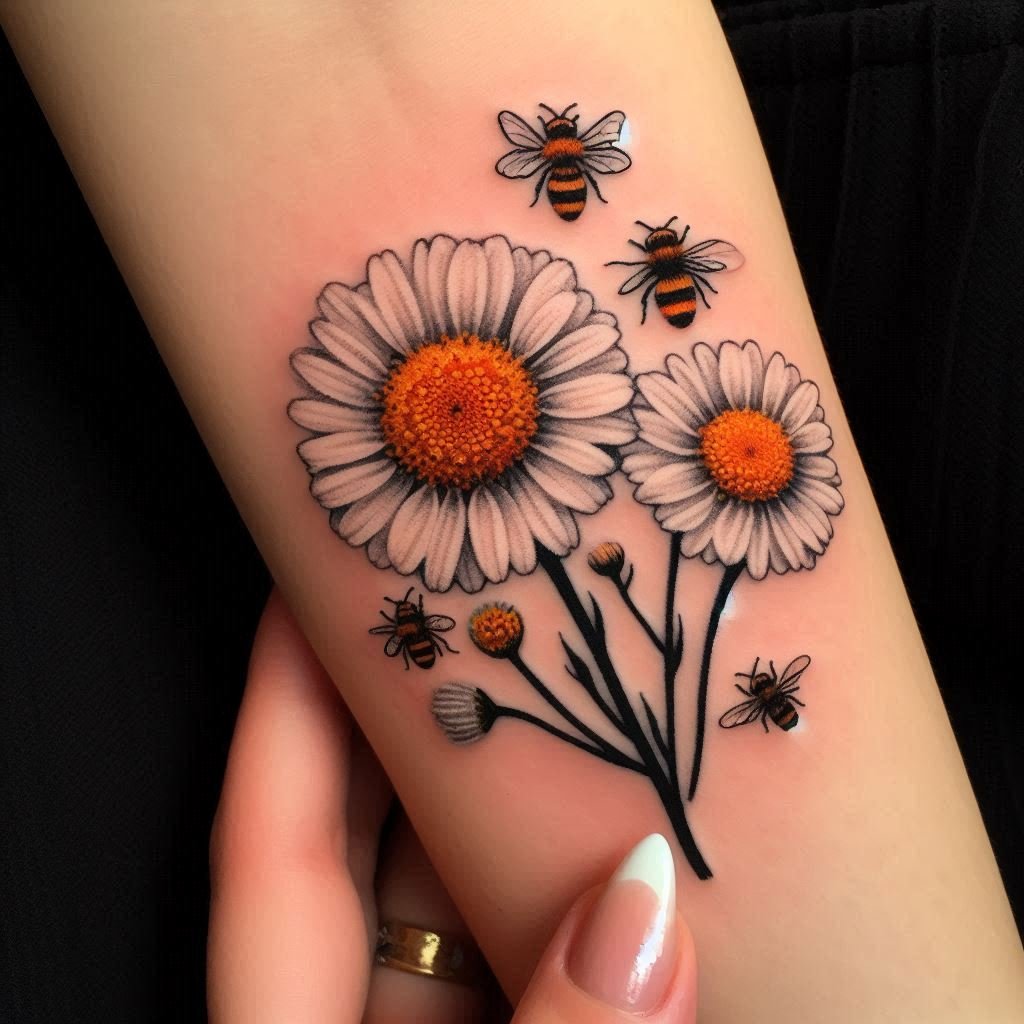 15 Daisy Tattoo Ideas to Represent Innocence and Purity