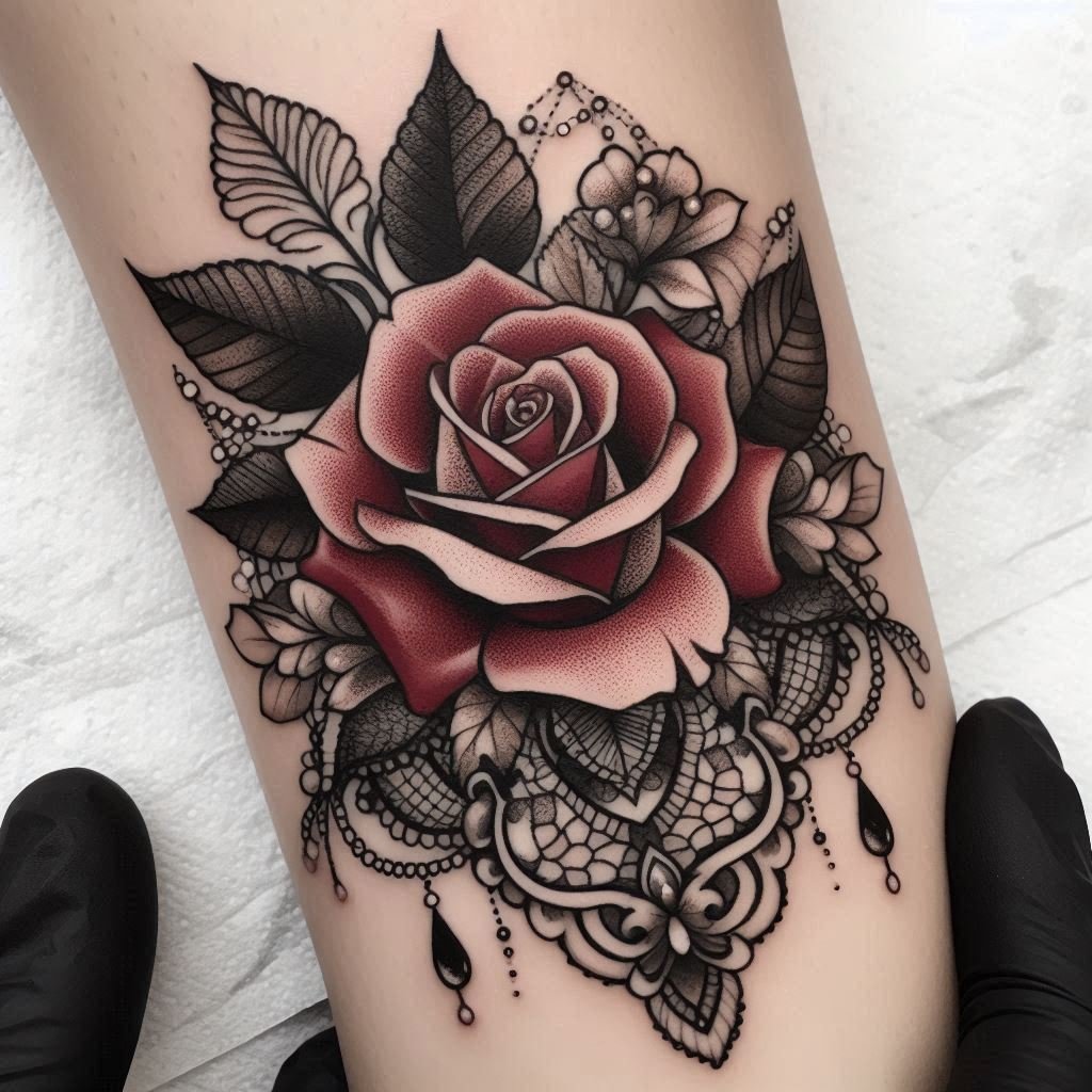 15 Flower Lace Tattoo Ideas to Add a Touch of Delicacy