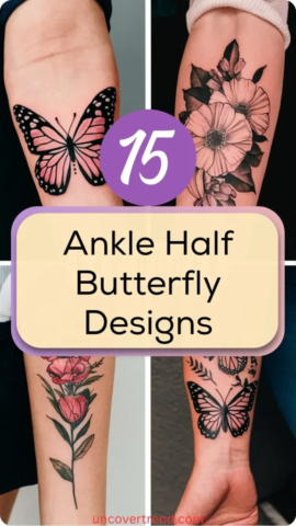 15 Half Butterfly Half Flower Tattoo Ideas to Spread Joy and Happiness