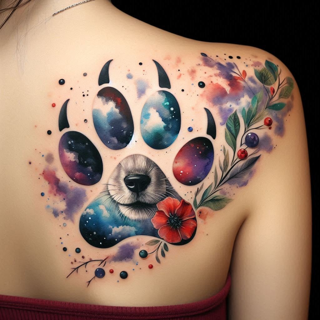 15 Pawprint Tattoo Ideas to Cherish Precious Memories 15 15 Pawprint Tattoo Ideas to Cherish Precious Memories