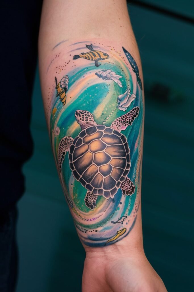 15 Sea Turtle Tattoo Ideas to Represent Wisdom and Endurance