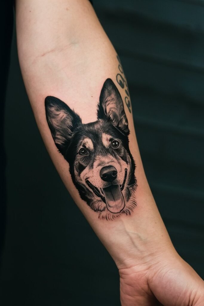 15 Dog Ear Tattoo Ideas to Cherish Precious Memories