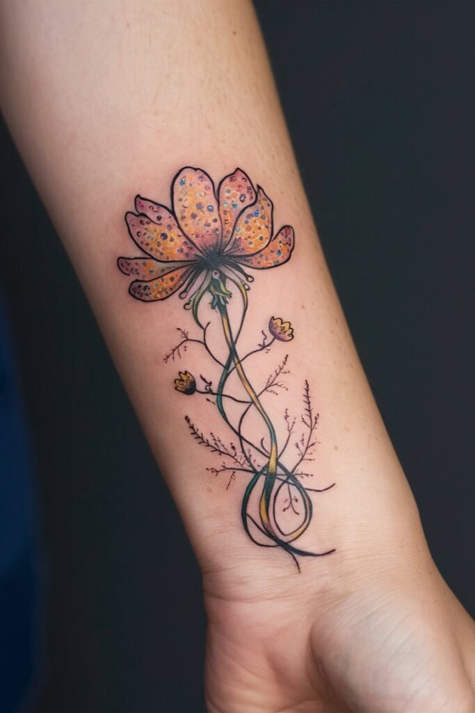 15 Flower Wrist Tattoo Ideas to Adorn Your Wrists 3 15 Flower Wrist Tattoo Ideas to Adorn Your Wrists