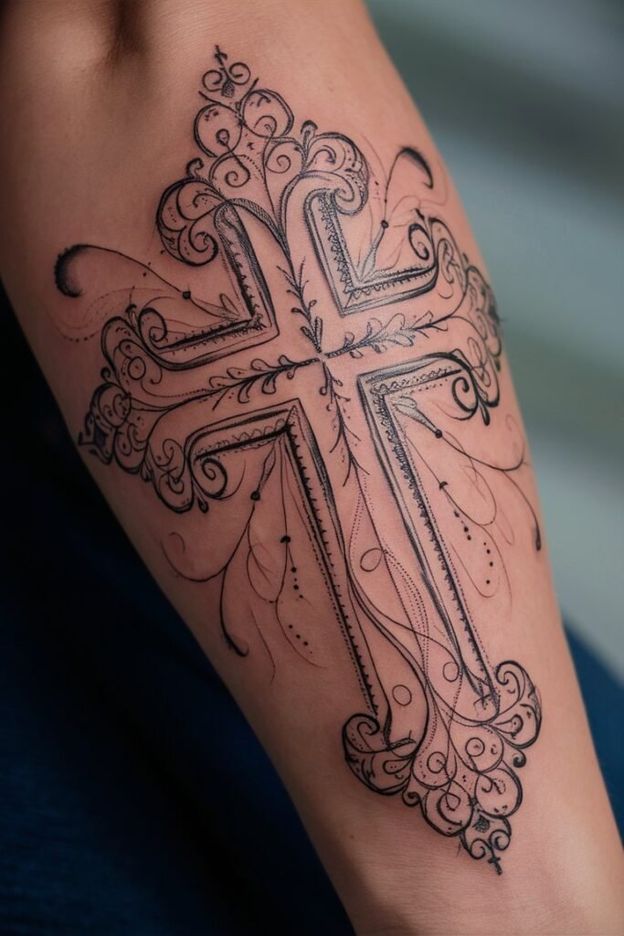 15 Inspirational Cross Tattoos for Women to Express Their Faith 1 Tattoo