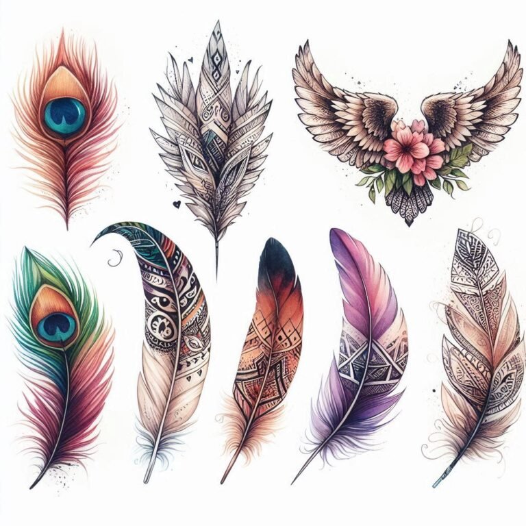 15 Feather Tattoo Ideas to Represent Freedom and Courage