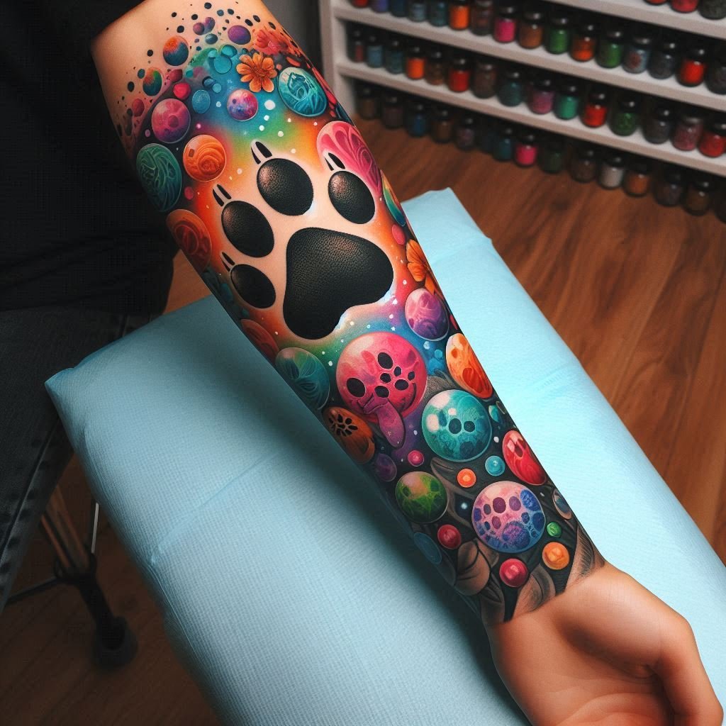15 Pawprint Tattoo Ideas to Cherish Precious Memories 4 15 Pawprint Tattoo Ideas to Cherish Precious Memories