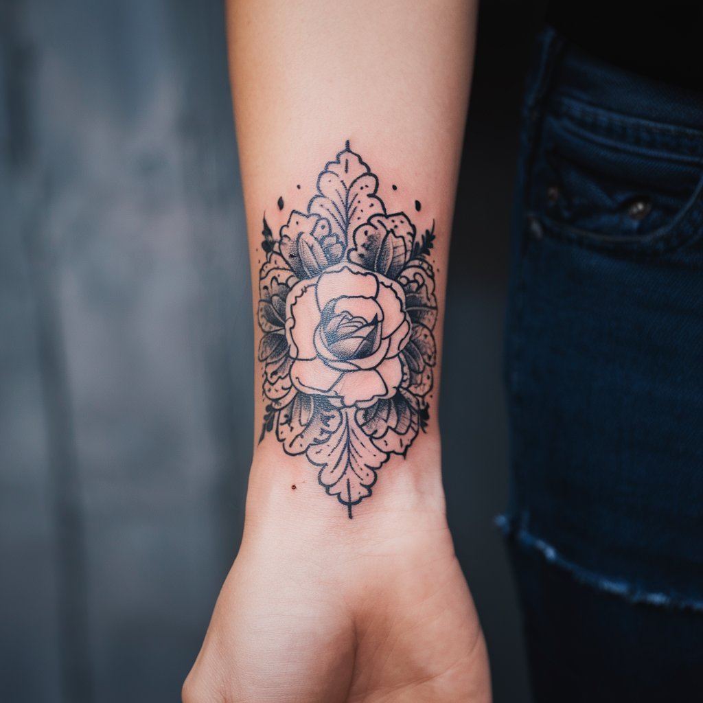 15 Flower Lace Tattoo Ideas to Add a Touch of Delicacy 8 15 Flower Lace Tattoo Ideas to Add a Touch of Delicacy